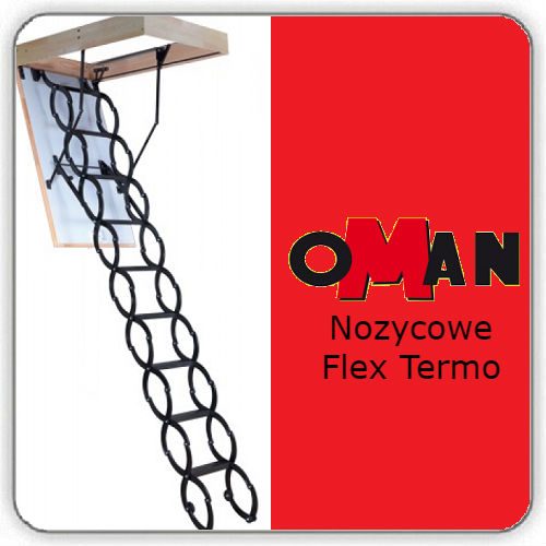 Чердачная лестница Oman Nozycowe FLEX TERMO — 60-80-290