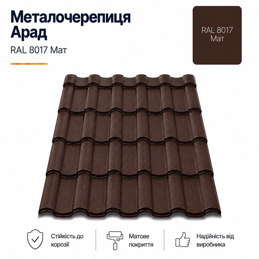 металочерепиця 8017 арад